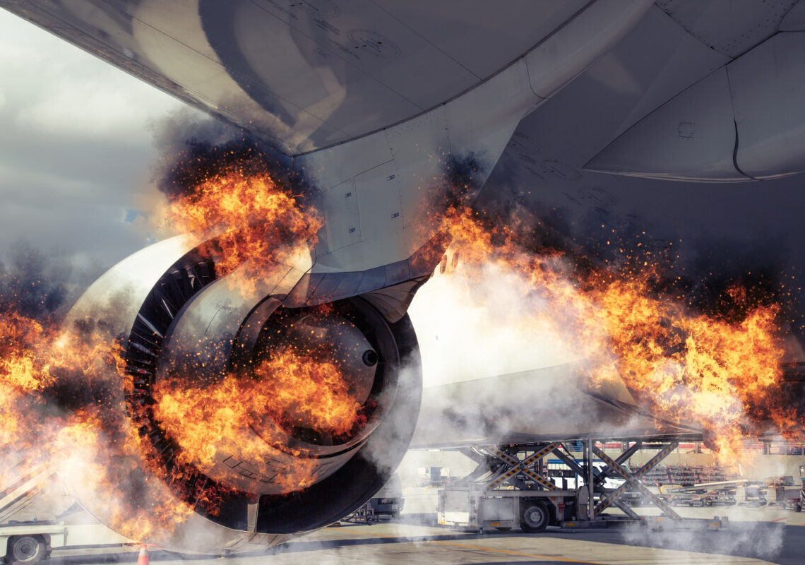 Aereo in fiamme dopo l’atterraggio: passeggeri in fuga